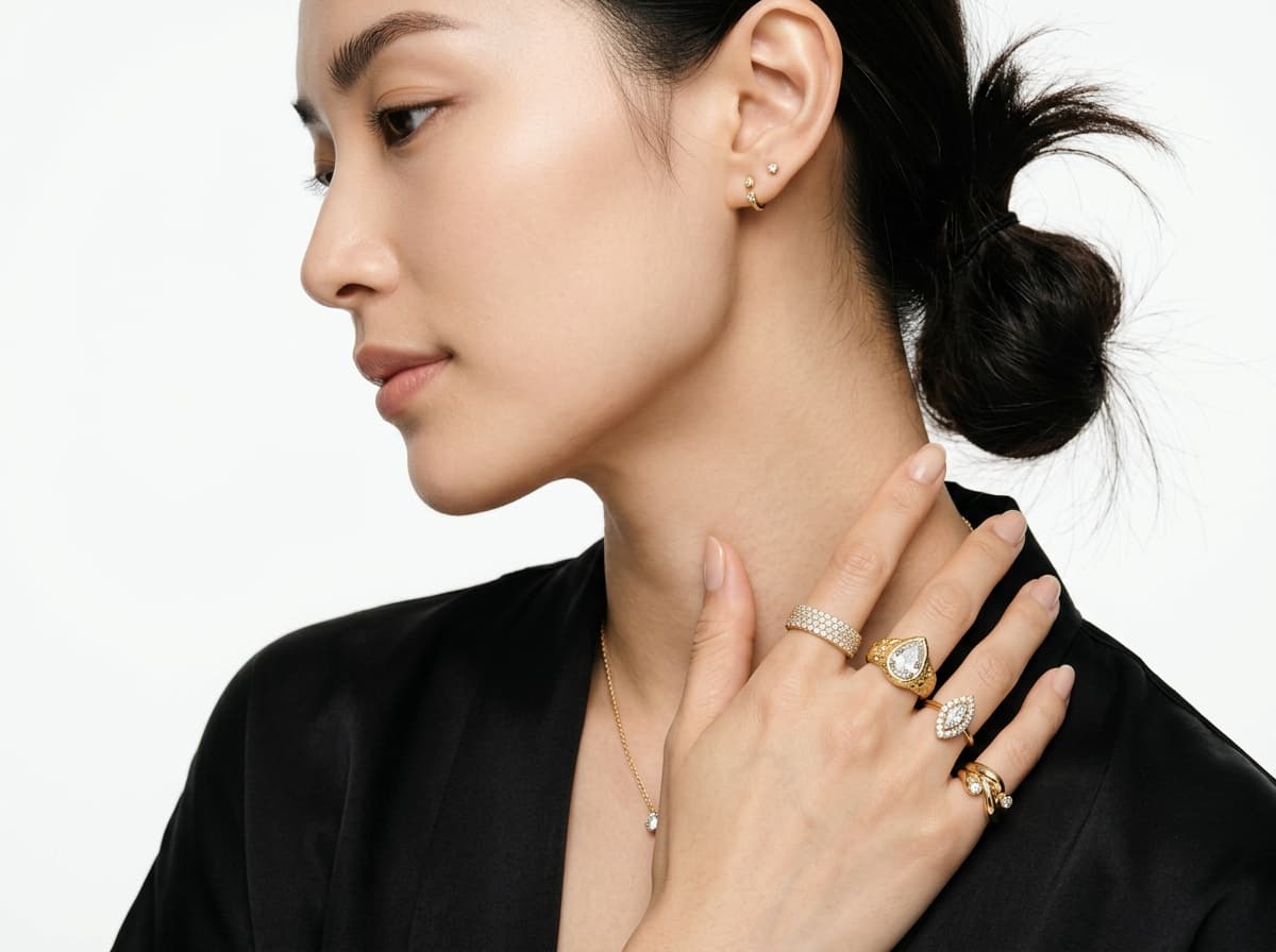 Exclusive jewelry craftsmanship close-up